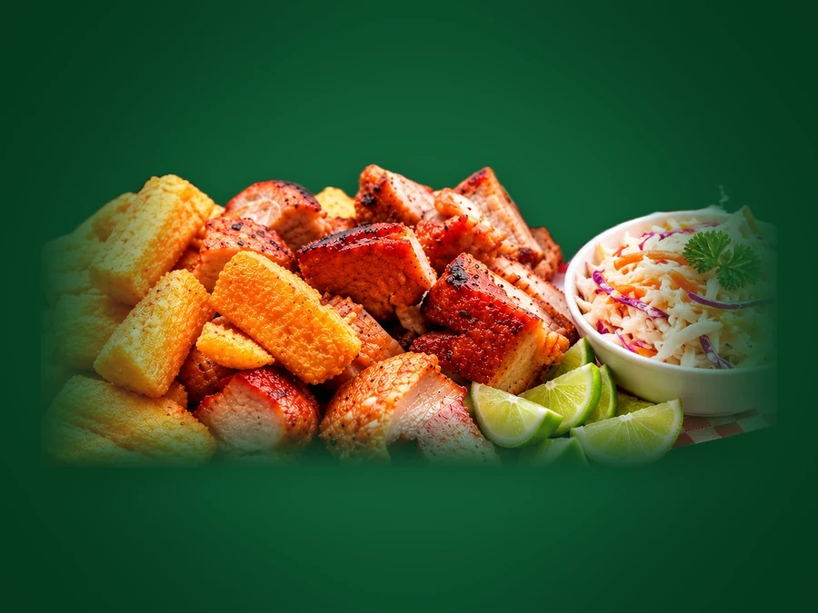 Chicharrón con yuca