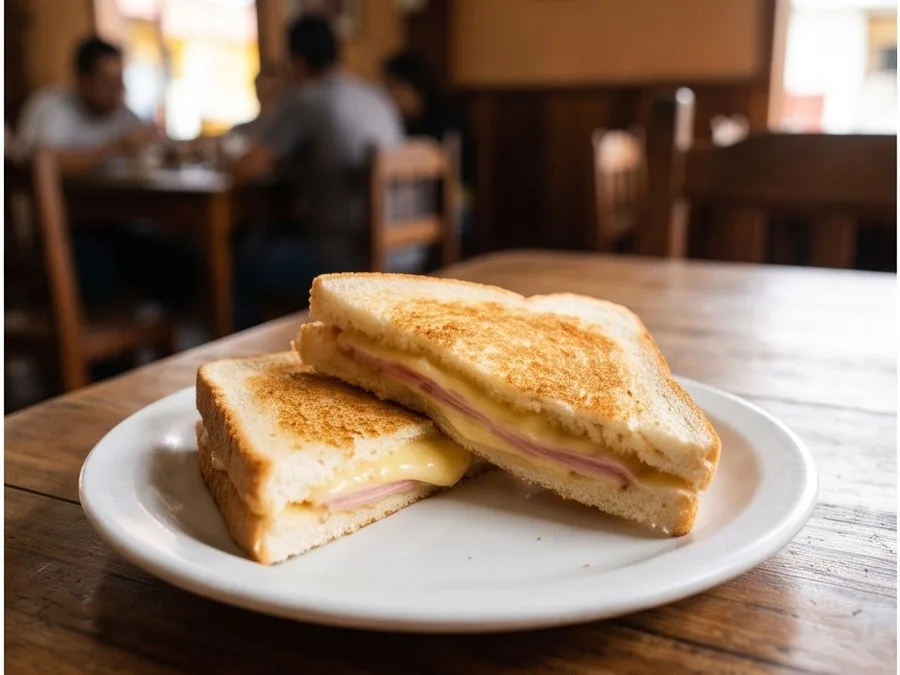 Sándwich de jamón y queso